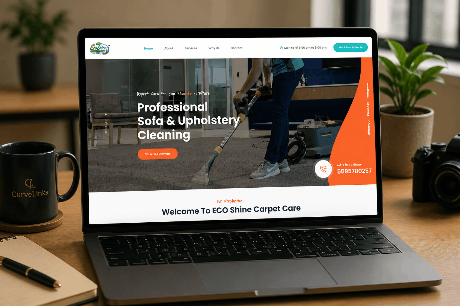 EcoShine Carpet Care Website Project